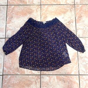 100% silk prairiecore whimsical airy summer blouse 70s flower power hippie